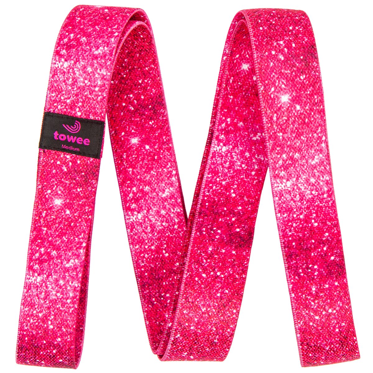 Textile resistance rubber extra long Glitter - medium resistance